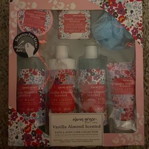 olivia grace vanilla almond scented bath & body care collection gift set